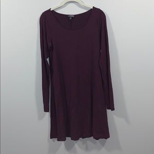 Purple long sleeved T-shirt dress